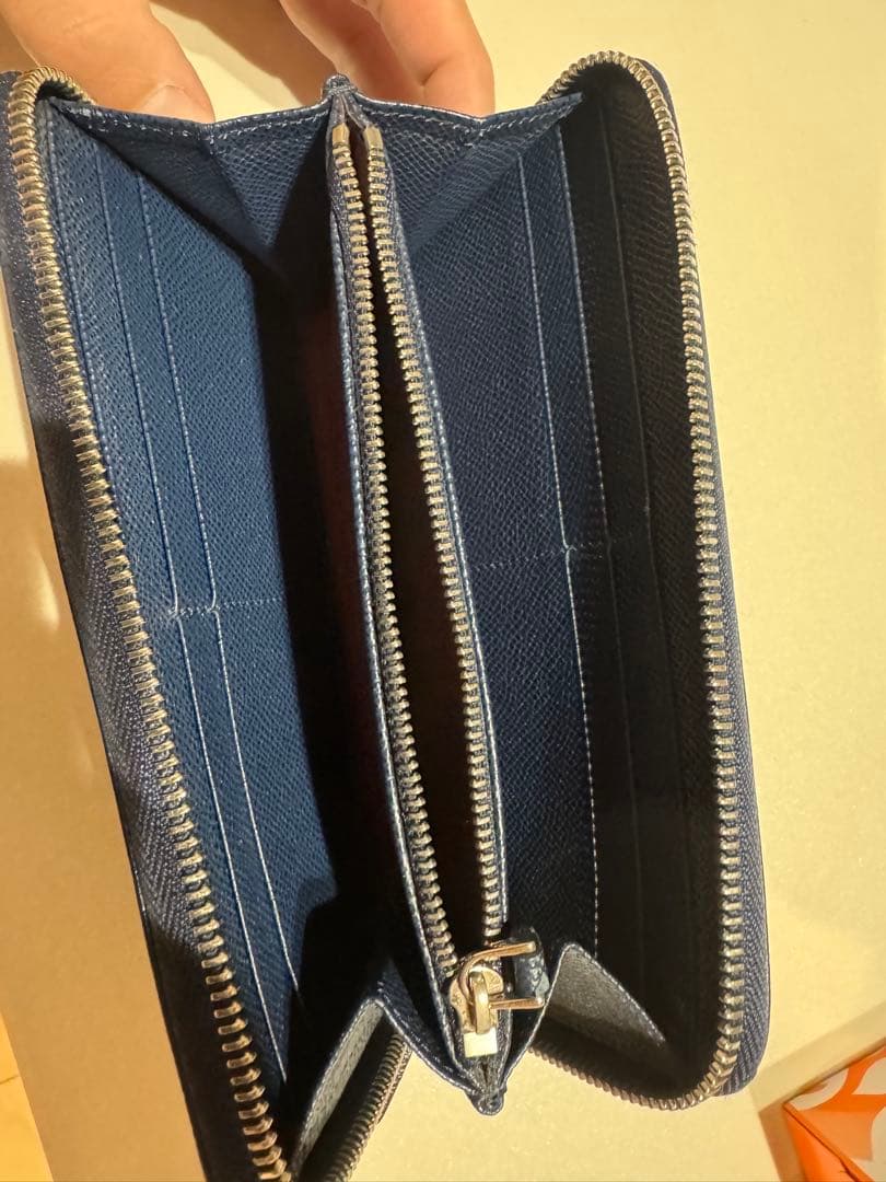 ブルガリ　長財布　ブルーネイビー