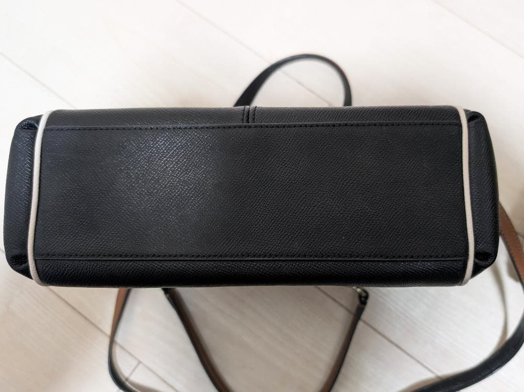 美品 COACH コーチ 2way トートバッグ ショルダー バイカラー レザー