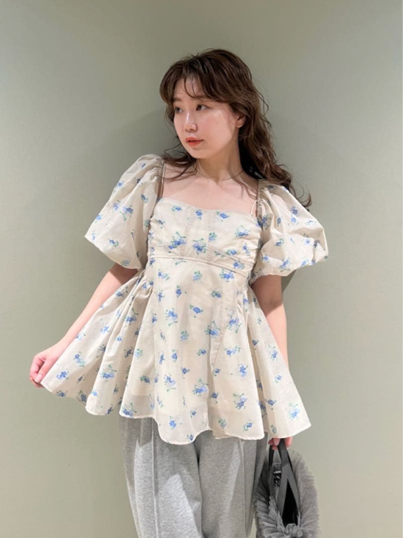 リリーブラウン 3wayシアージャガードペプラムブラウス　正規品