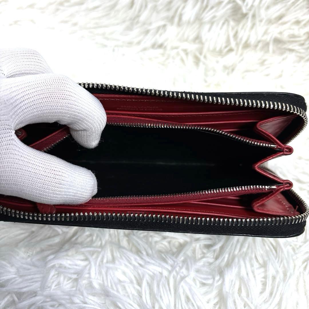美品 ✨ Whitehouse Cox ラウンドファスナー　ブラック　長財布