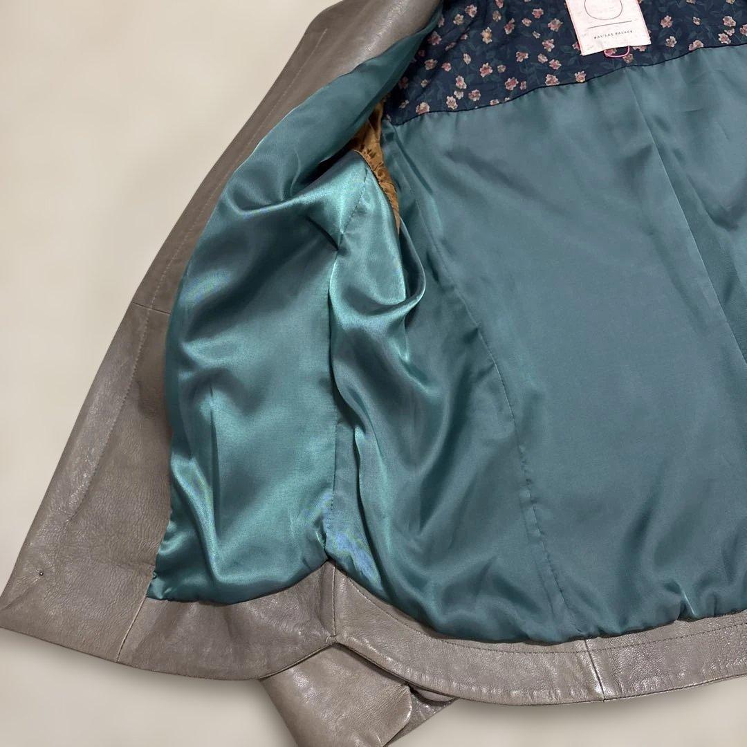 美品　パラスパレス　ラムレザー　イタリア　ノーカラー　ジャケット　3 ブルゾン