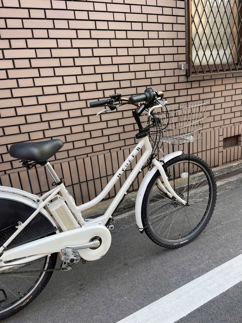 新品ハンドルブリヂストン8.7Ah電動アシスト自転車 ホワイト 26ABTR62