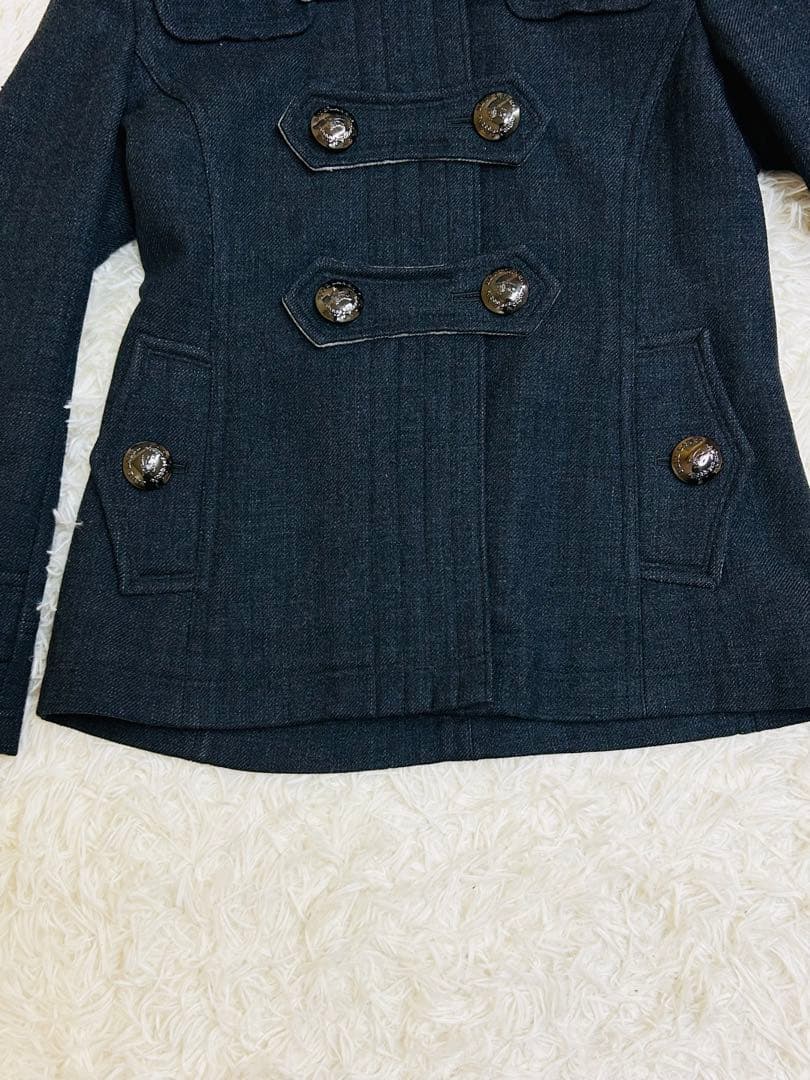 Burberry Blue Label ファー付ウールコート40ナポレオンコート