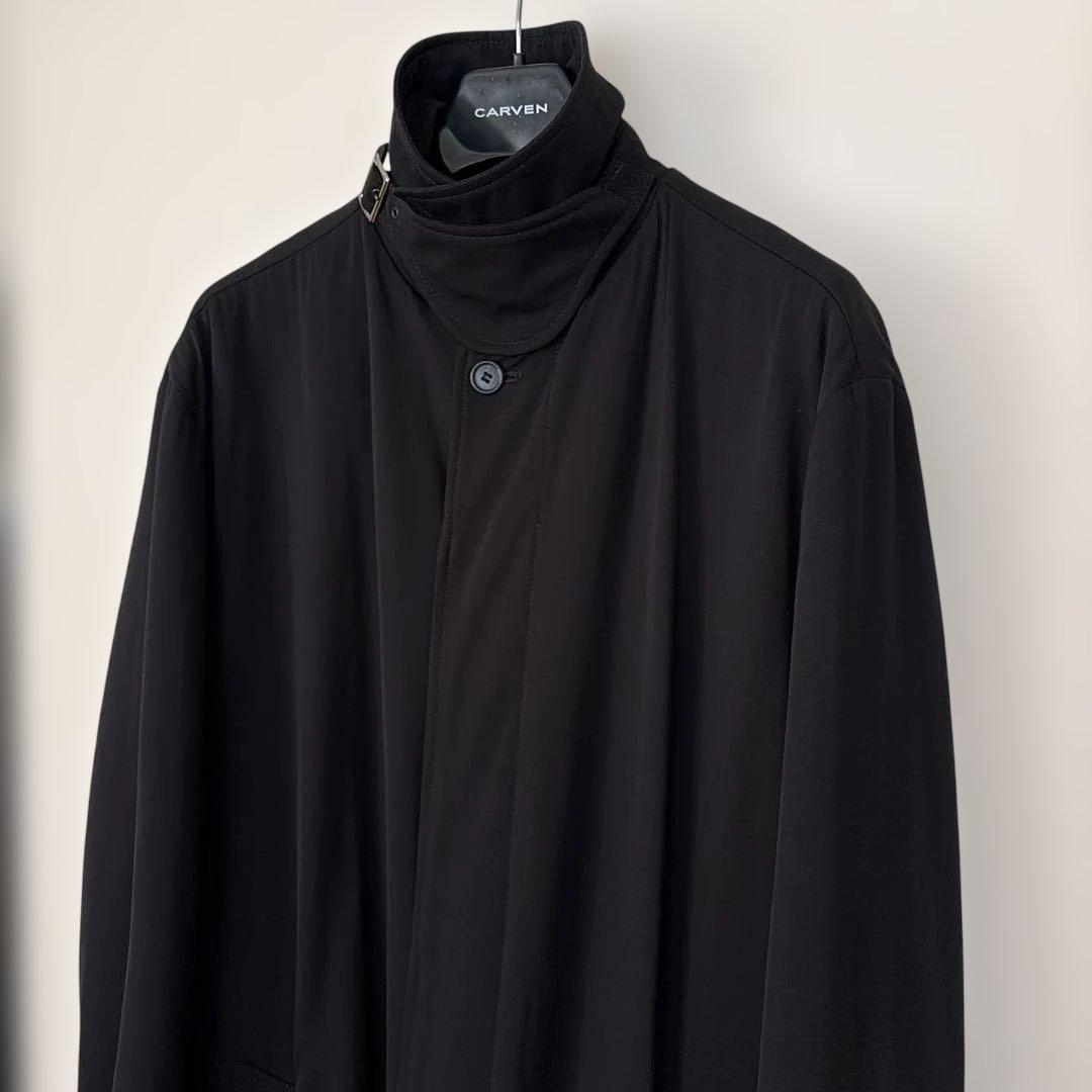 ダンヒル dunhill ブラック ロングコート ハイネック 中綿入り