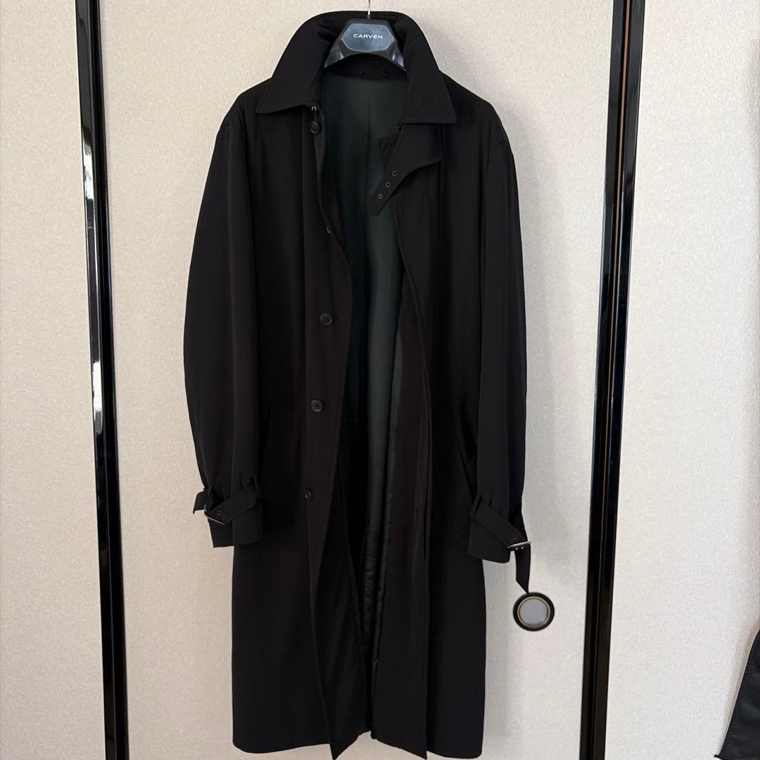 ダンヒル dunhill ブラック ロングコート ハイネック 中綿入り