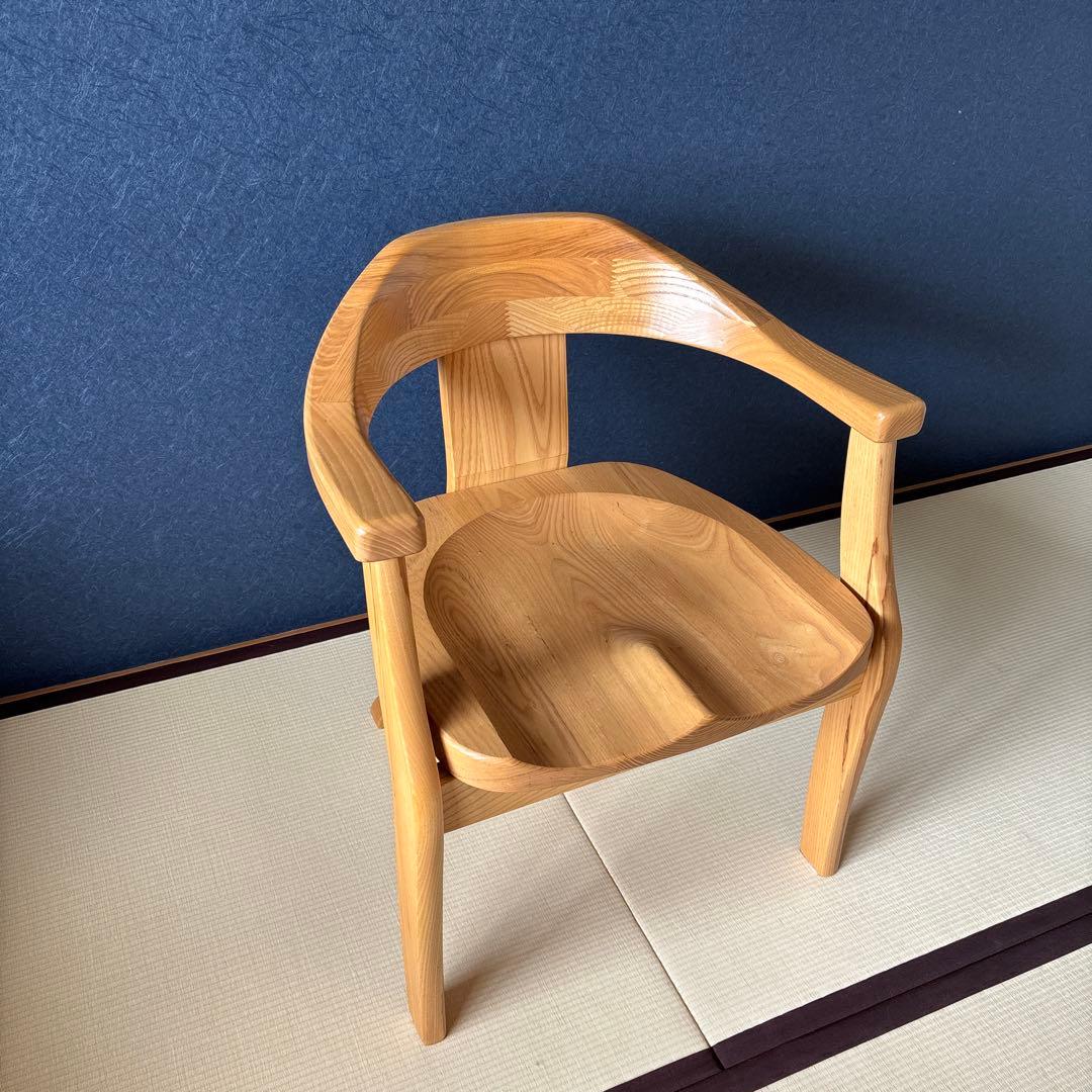ナチュラルウッド アームチェア　大川家具　1脚