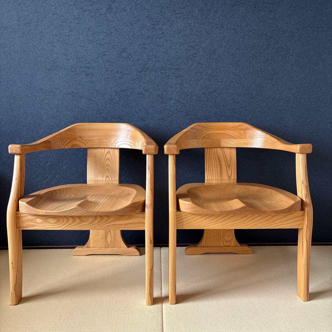 ナチュラルウッド アームチェア　大川家具　1脚