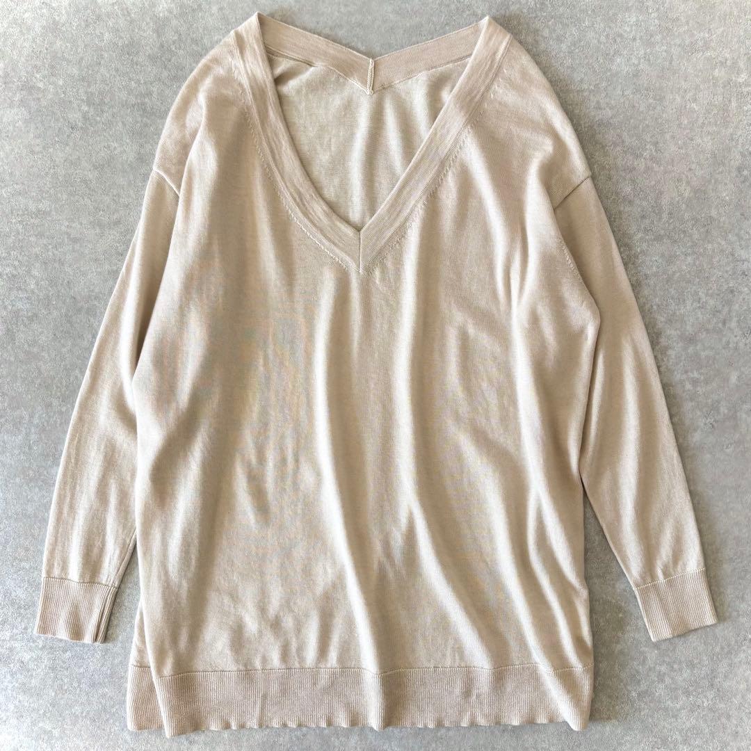 美品 ミューズドゥーズィエムクラス シルク カシミヤ Vネック プルオーバー