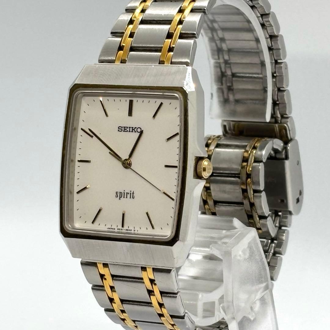 【稼動/電池新品】SEIKO セイコー スピリット 腕時計 シルバー クォーツ