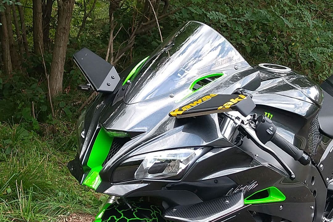 カワサキ　ZX10R　ウイングミラー LEDウインカー　sonluck