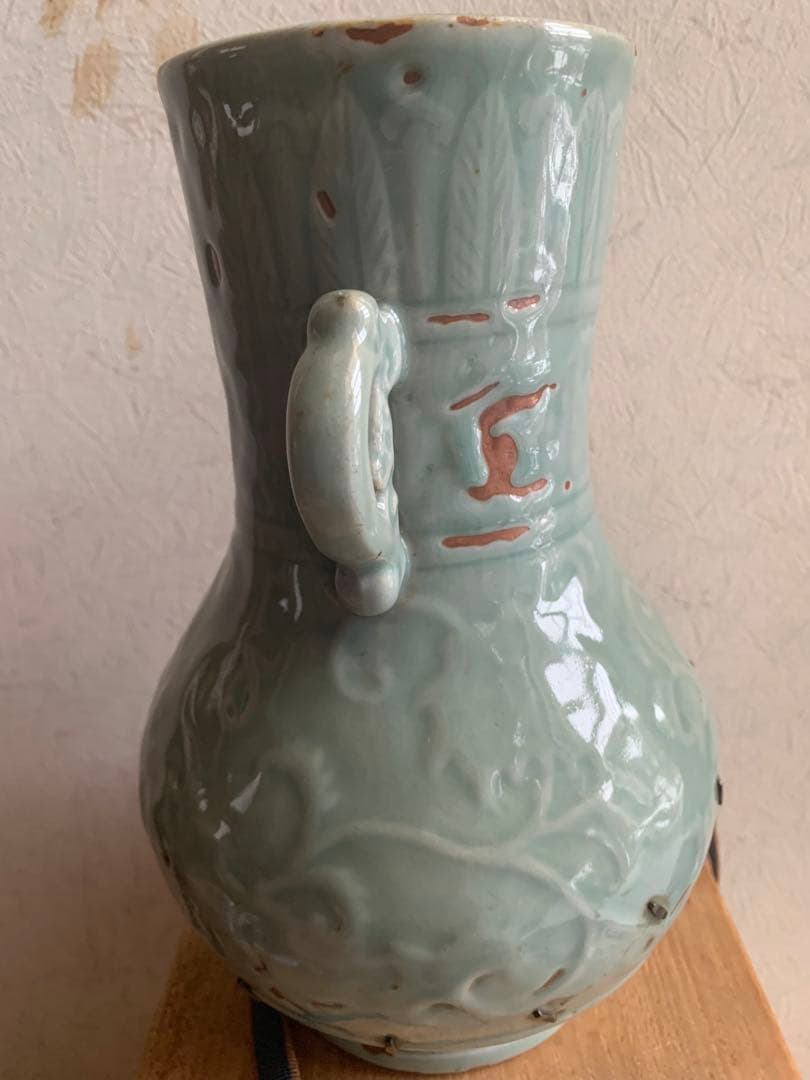 中国明時代早期青磁花瓶