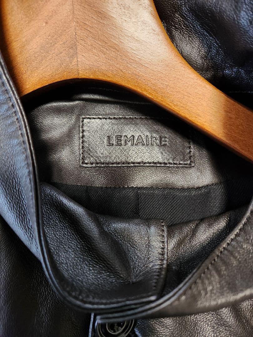 ジャケット・アウター LEMAIRE stand collr leather blouson