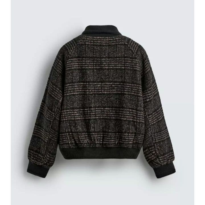 完売品 ZARA リブ襟切り替えジャケット M