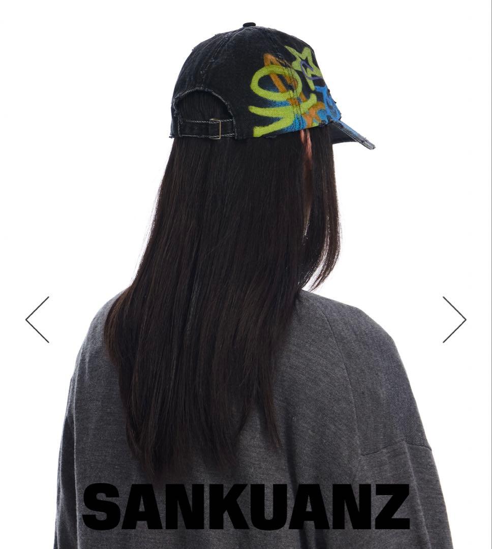 帽子 SANKUANZ PRINT DENIM BASEBALL CAP