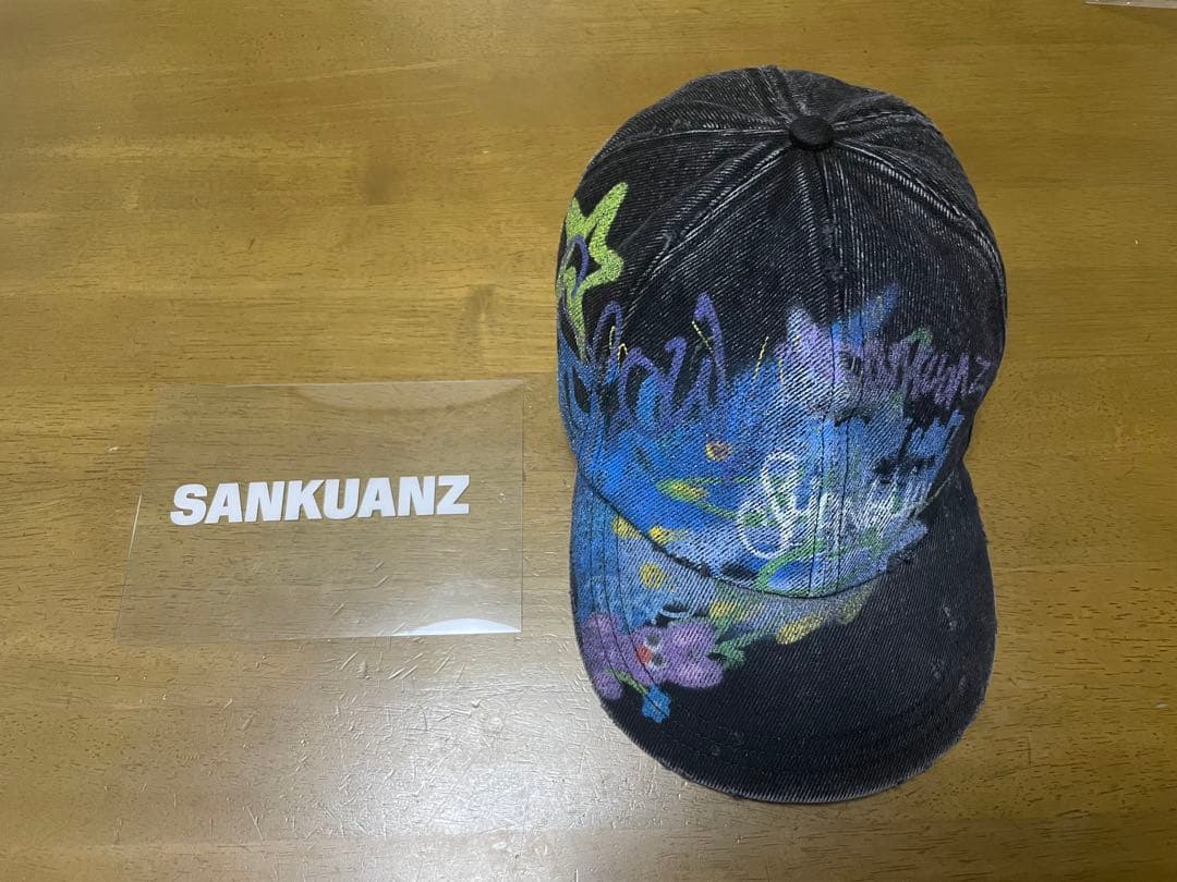帽子 SANKUANZ PRINT DENIM BASEBALL CAP