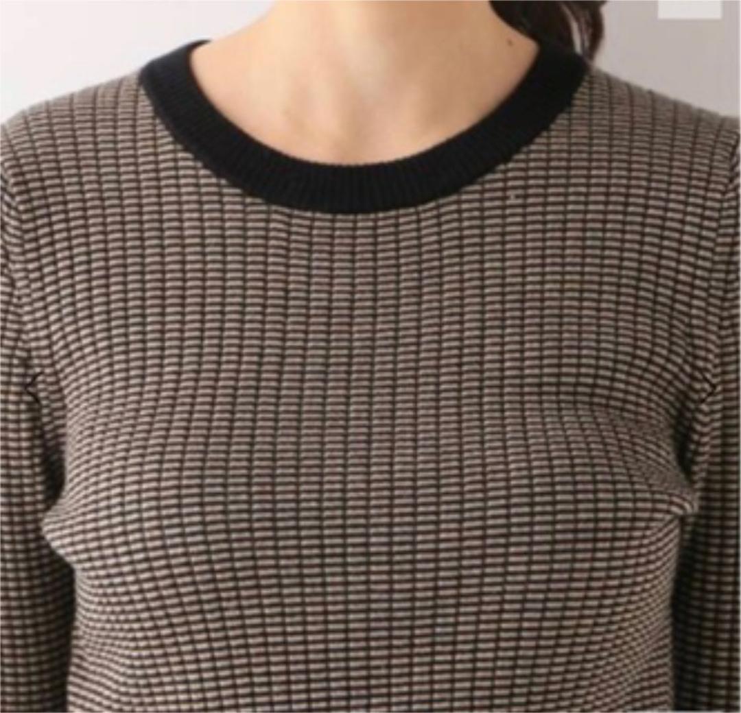 IENA 6x3リブクルーネックプルオーバー ニット