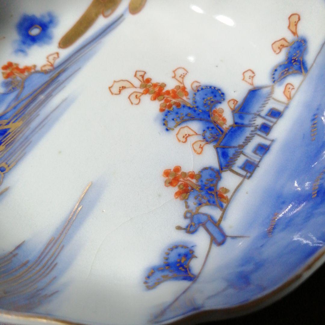 古伊万里　金彩膾皿　8枚　15cm　幕末〜明治期