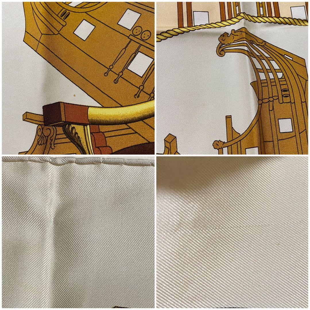 HERMES カレ90 大判シルクスカーフ PROUES 船首像 エルメス