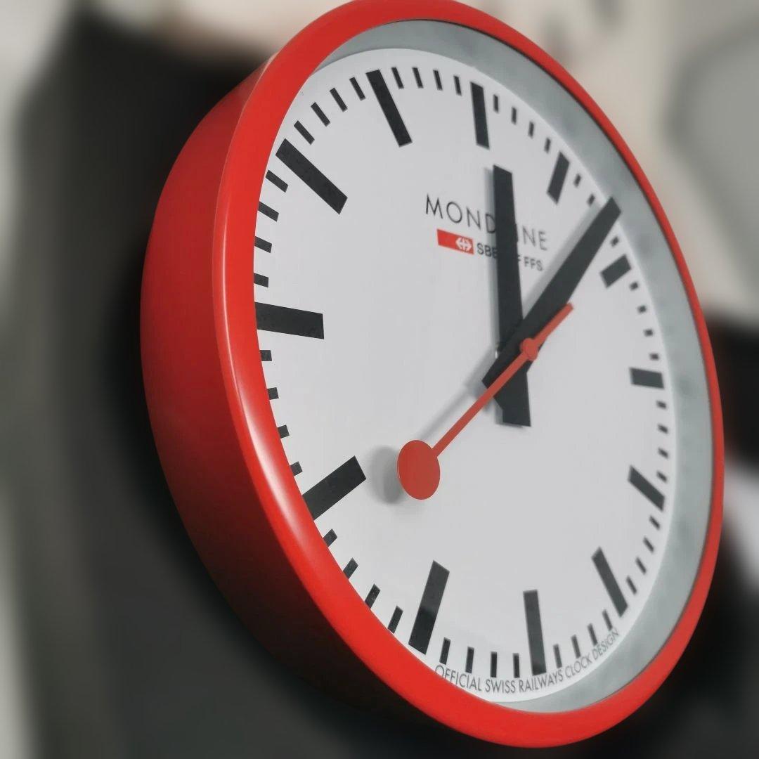 MONDAINE 掛時計 スイス鉄道デザイン　A990.CLOCK.11SBC