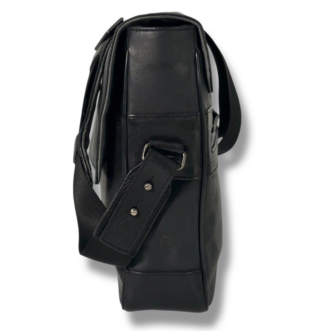 【美品】dunhill ダンヒル　ショルダーバッグ　メッセンジャー　レザー　総柄