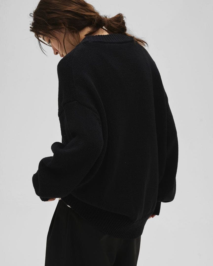 【新品未使用】TODAYFUL Roundhem Linen Knit ブラック