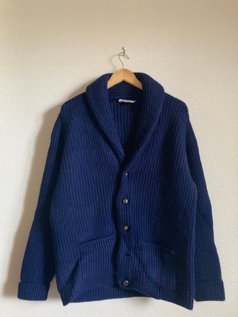 60s 70s Mce ショールカラー ウール ニット カーディガン