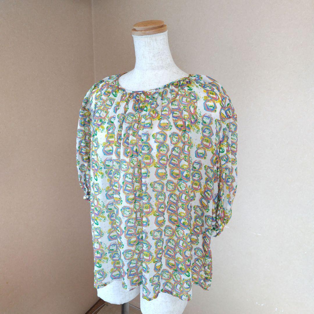 HERALBONY ヘラルボニー シフォンブラウス「タイトル不明」