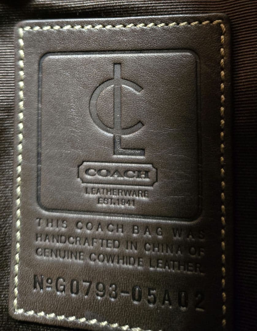 Coach ダークブラウン メッセンジャーバッグ