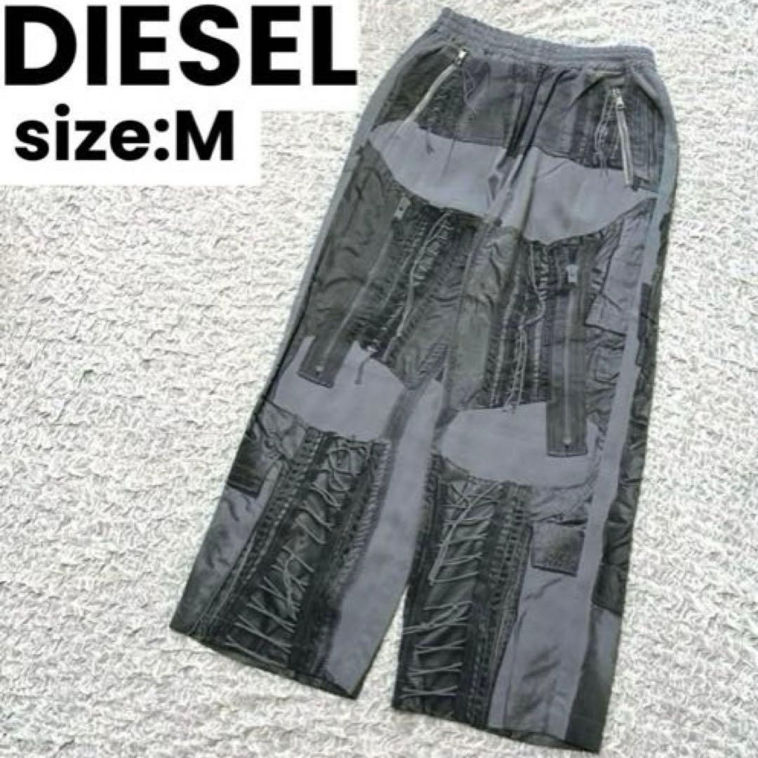 【正規品】美品 DIESEL トロンプルイユ 転写 ワイドパンツ イージーパンツ