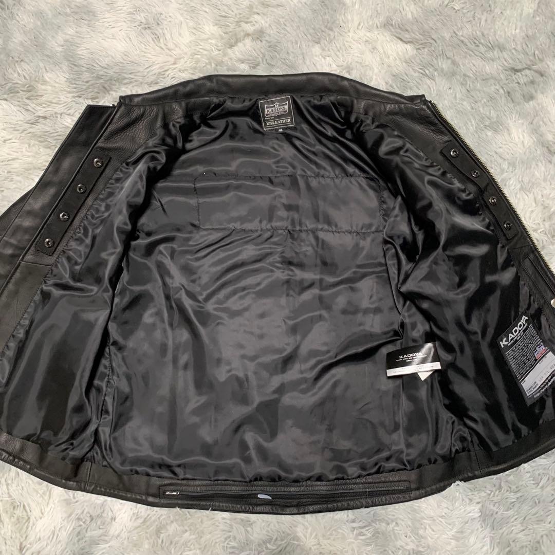 新品 4L KADOYA カドヤ レザージャケット シングルライダース バイク
