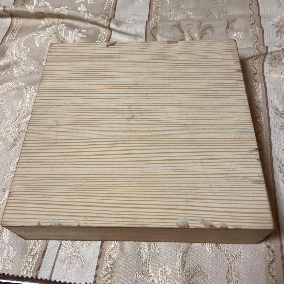 陶器皿 渦巻き模様　木箱付き