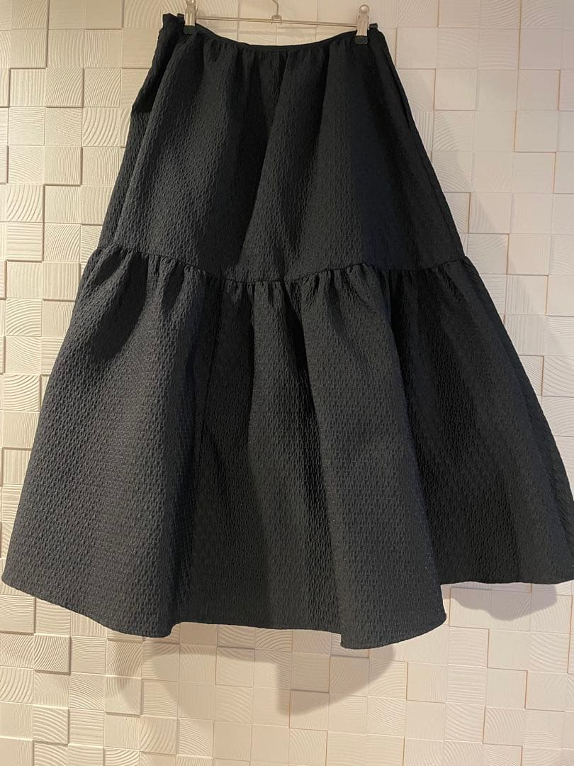 BLUELEA ジャガードスカート　BLACK38サイズ