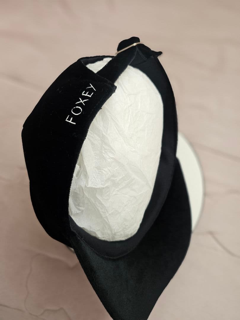 FOXEY❤️人気ベロアキャップ ベルベットブラック 未使用