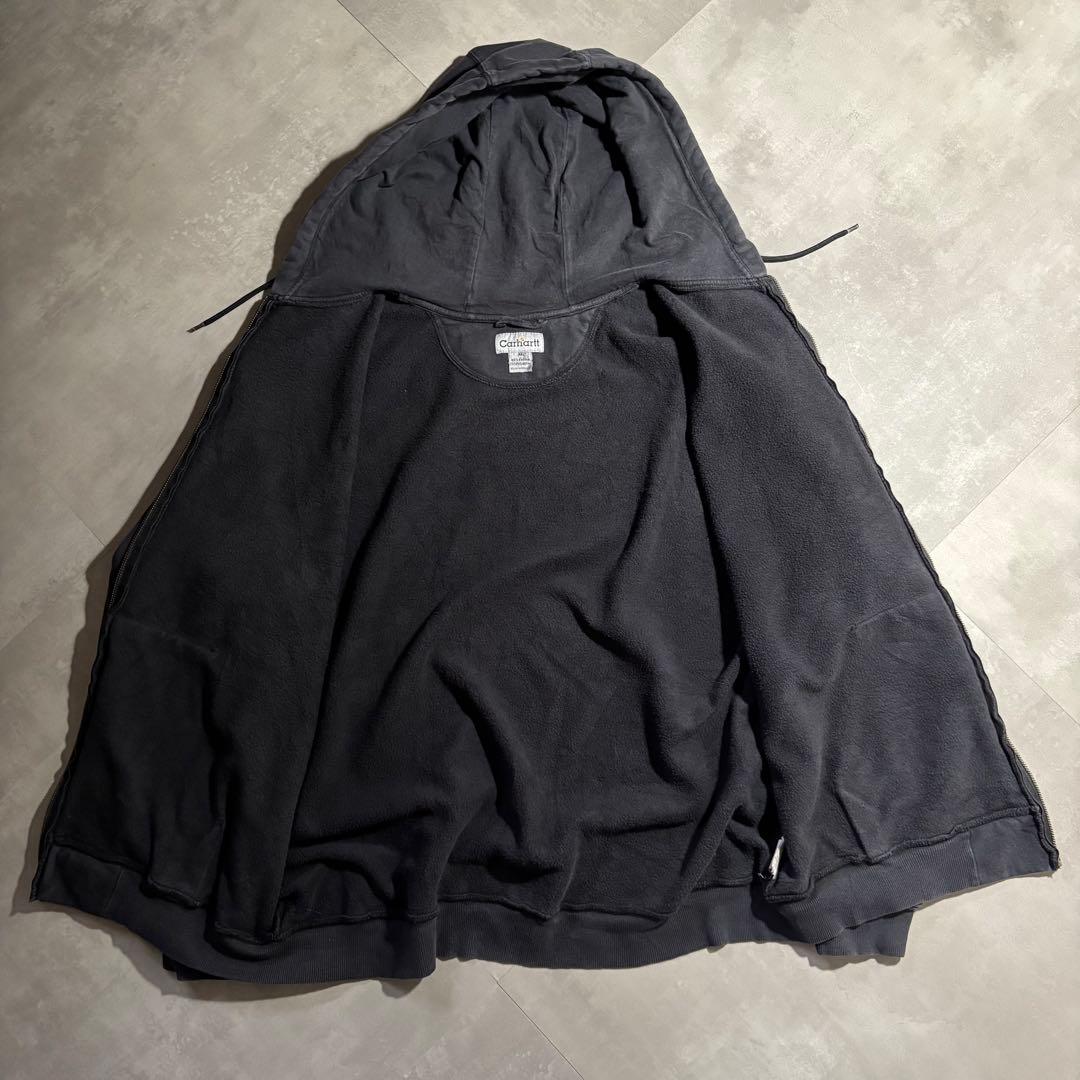 カーハート carhartt パーカー　フルジップ　サンフェード　ブラック　黒