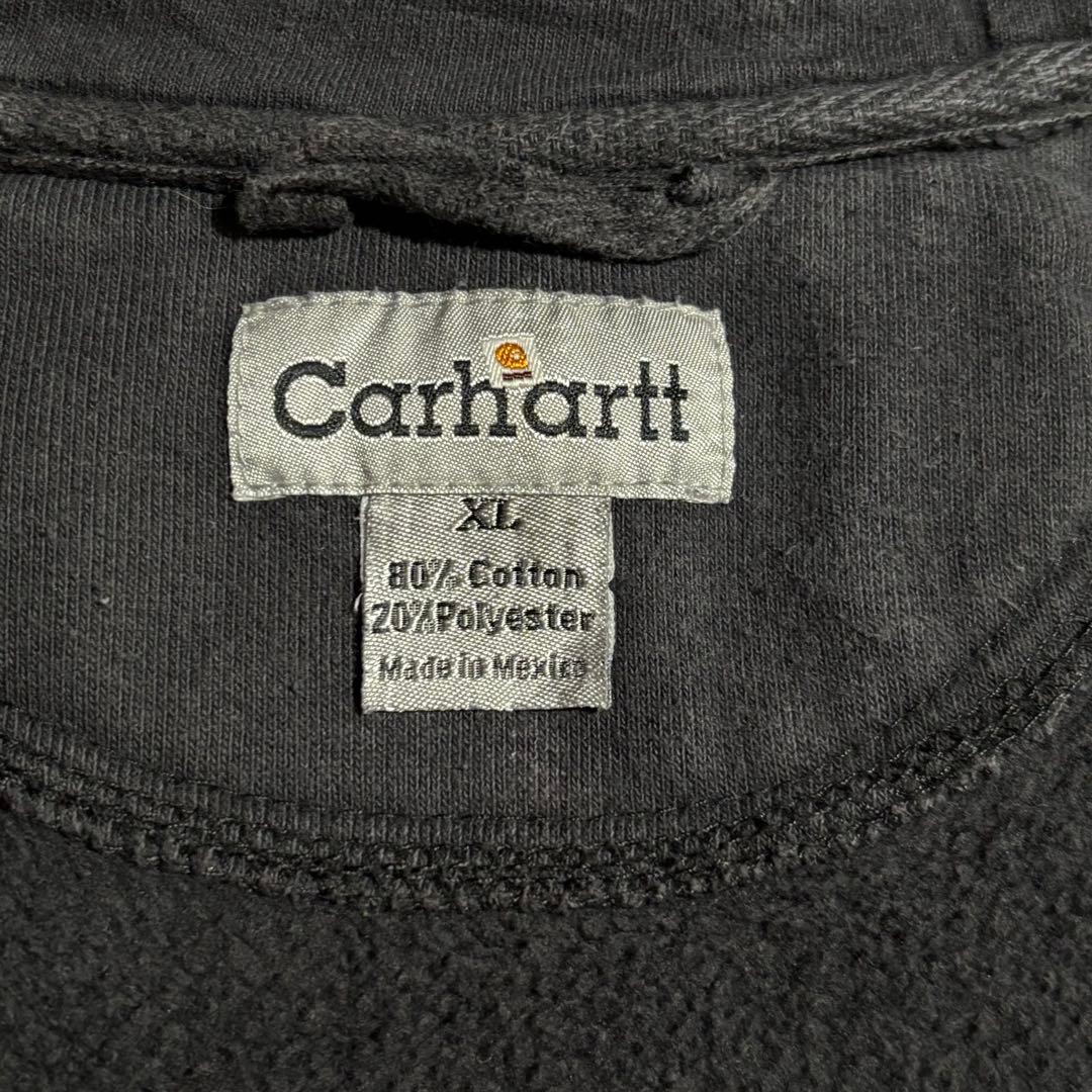 カーハート carhartt パーカー　フルジップ　サンフェード　ブラック　黒