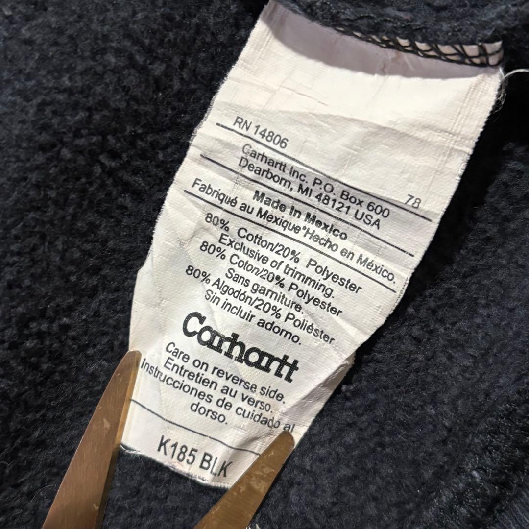 カーハート carhartt パーカー　フルジップ　サンフェード　ブラック　黒