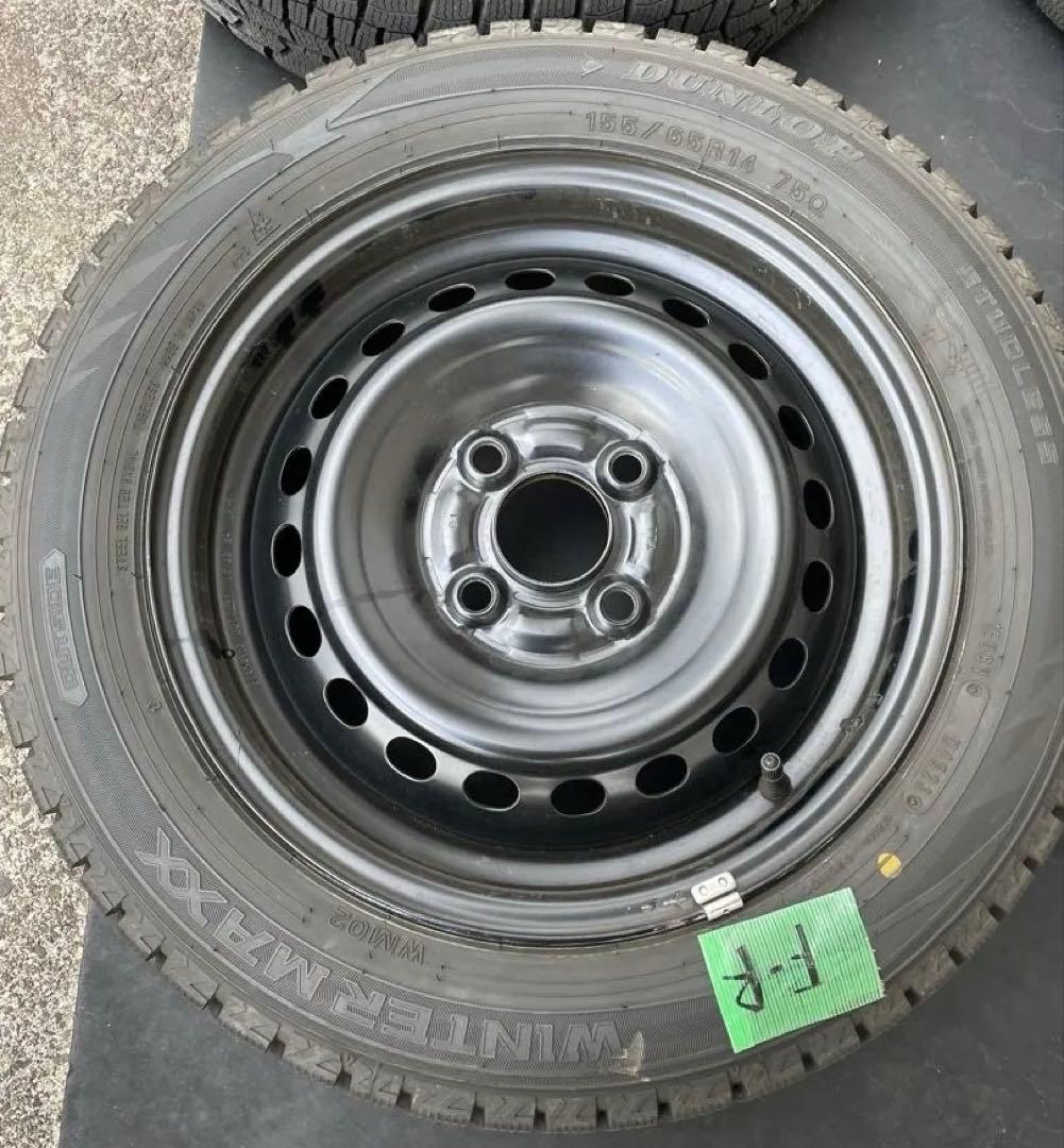 その① NBOX Nボックス 軽自動車 スタッドレス タイヤ 2本 ダンロップ