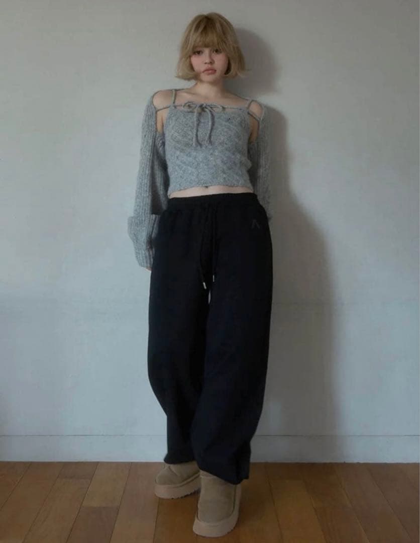 andmary ♡ Heart cable knit set アンドマリー