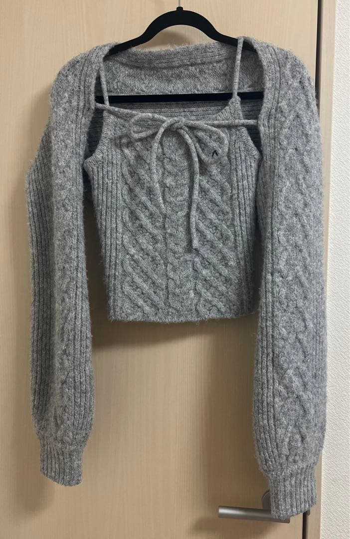 andmary ♡ Heart cable knit set アンドマリー