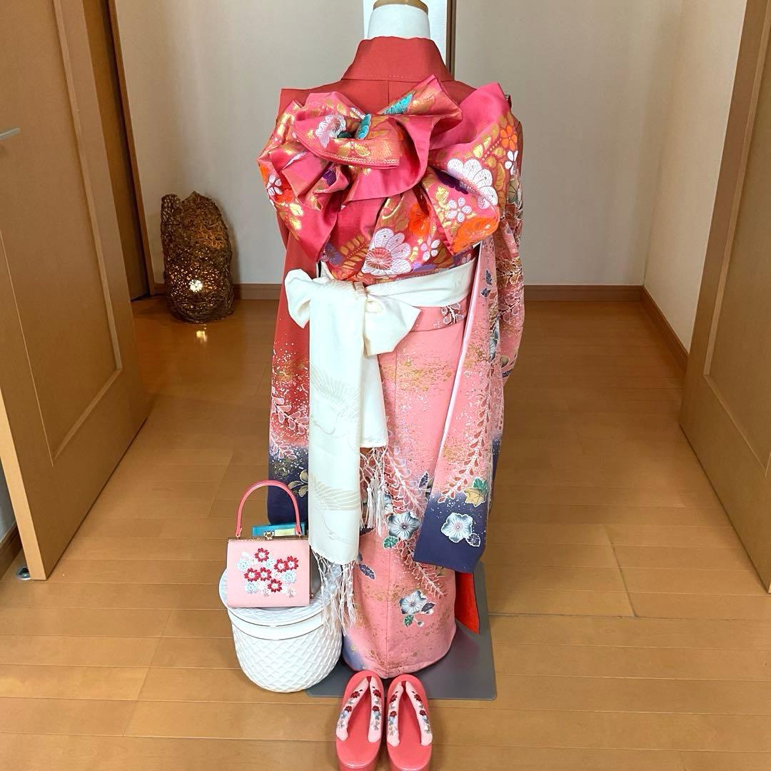 No.2 七五三　　7歳　　正絹着物セット　　　辻ヶ花