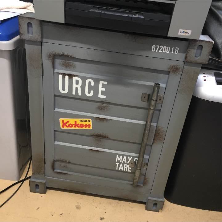 木製 コンテナ風 インテリア