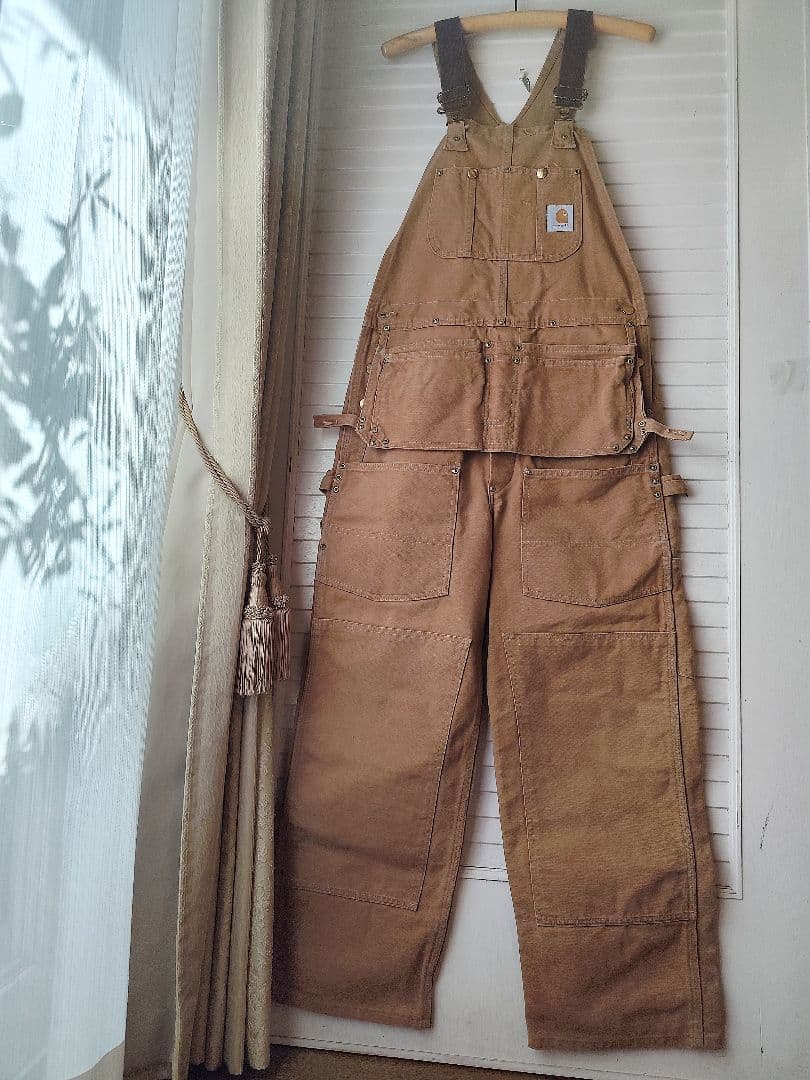 Carhartt ベージュ オーバーオール　エプロン