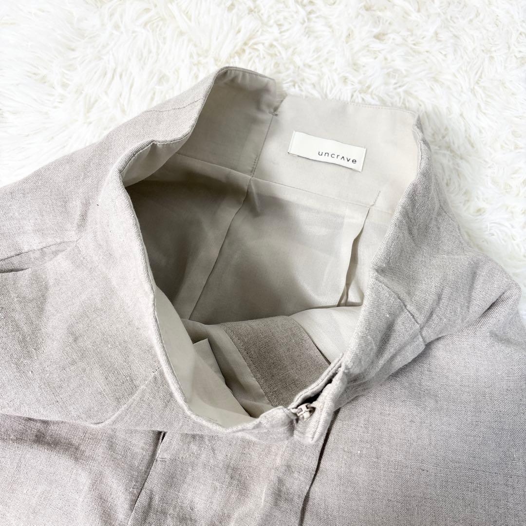 ☆美品☆uncrave アンクレイヴ セットアップ ワイドパンツ リネン100%