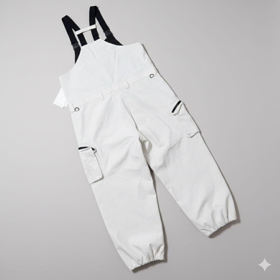25-26 MAHF スノーボードウェア ビブパンツ アイボリー XL