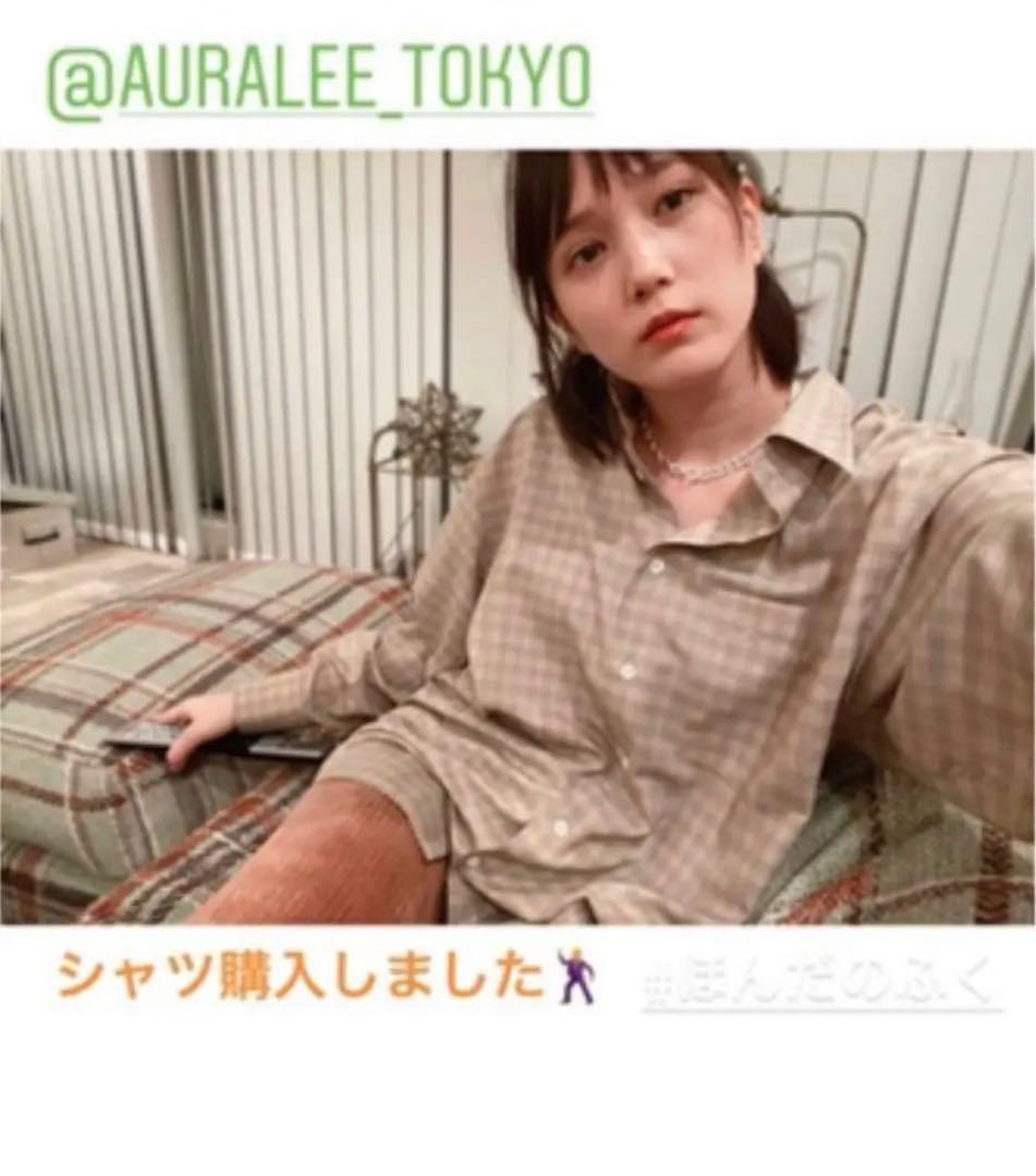 トップス AURALEE super light wool check shirts 4