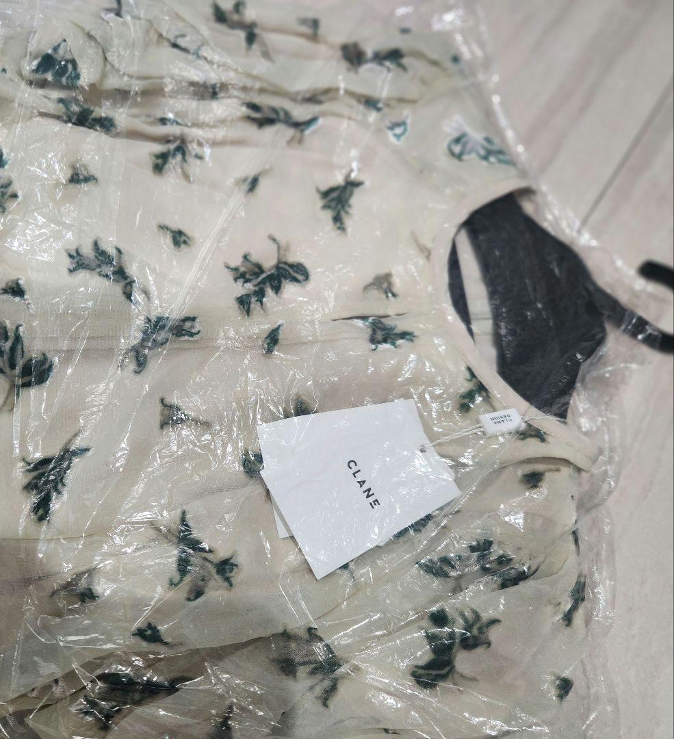 clane　FLOWER OPAL PUFF ONEPIECE