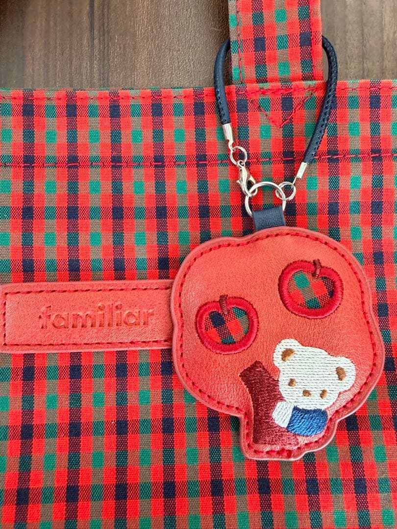 familiar チェック柄トートバッグ　小