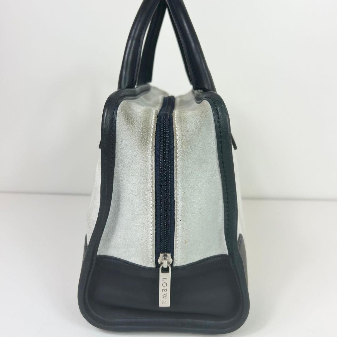 LOEWE ロエベ アマソナ28 グレージュ スエード ミニボストン