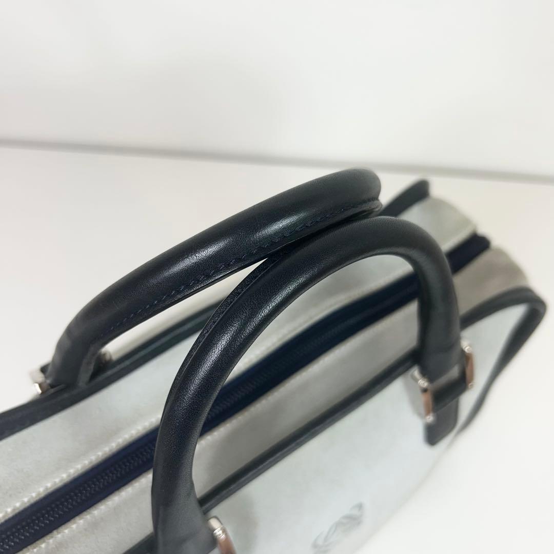 LOEWE ロエベ アマソナ28 グレージュ スエード ミニボストン
