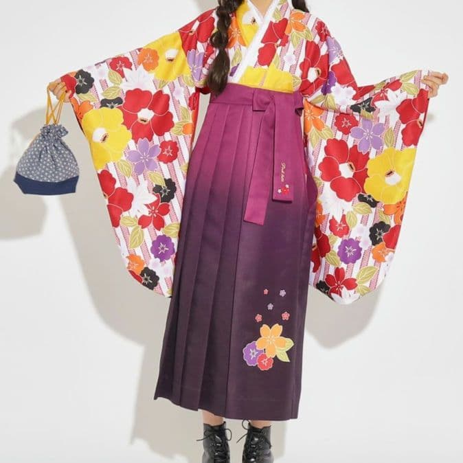 ピンクラテ 袴 レッド 150〜160cm